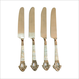 Juego de Cubiertos Comerciales Premium Unicorn Handicrafts, Acero Inoxidable, Chapado en Oro, Cuchara, Tenedor y Cuchillo de Mango Largo, Ecológico - Product Image 2