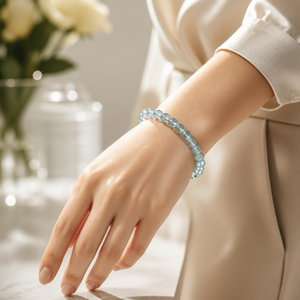 Natural Blue Topaz Crystal Beaded <b>Bracelet</b> Wholesale Gemstone Jewelry <b>Healing</b> Stone Chakra Energy <b>Bracelet</b> for Women - Product Image 6