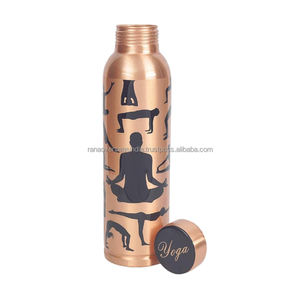 Postura de Yoga de calidad Superior, recipiente de agua de cobre grande, beneficios para la salud de Ayurveda, uso de botella de cobre para viajes - Product Image 3