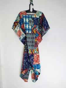 Vestido Kaftan Boho de Algodón Indio Hecho a Mano, Ropa de Playa Cómoda - Product Image 4