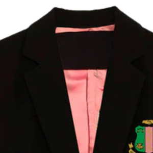 เสื้อเบลเซอร์สีดำสำหรับผู้หญิง AKA ปักตราสัญลักษณ์ AKA Xi Theta Omega Chapter กระดุมเดี่ยว แจ็คเก็ตสำหรับงานพิธีการ - Product Image 4