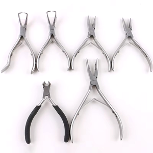 Kit d'outils pour extensions de cheveux, pinces à kératine avec ressort, pinces pour retirer les extensions de cheveux à micro-nano anneaux - Product Image 5