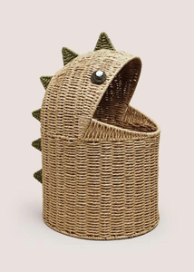 Elegant Paper Rope Dinosaur <b>Storage</b> <b>Basket</b> With Lid Natural Wicker <b>Toy</b> Organizer Kids Room Nursery Decor Handmade OEM ODM - Product Image 6
