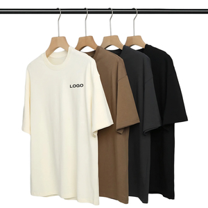 T-shirts personnalisés pour hommes 100% coton, coupe oversize à épaules tombantes, unis et vierges - Product Image 2