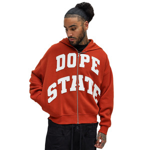 Nouveau modèle 2026 – Sweat à capuche zippé 100 % coton molletonné pour homme, coupe oversize ample, respirant, écologique, idéal pour l'hiver, avec poche - Product Image 1