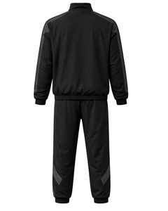 Ensemble de survêtement personnalisé pour homme, noir, avec empiècements contrastés, veste zippée intégrale et pantalon de jogging, fabricant sur mesure, vêtements de sport, tenue d'entraînement - Product Image 4