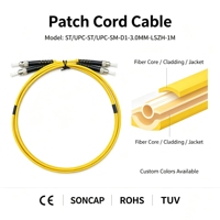 High-Quality SC-LC Single Mode Simplex Fiber Optic Patch Cord / FC APC Fiber Optic Pigtail Network Cable Assembly