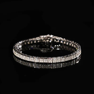 Bracelet tennis en moissanite 4 mm, argent sterling 925, style diamant glacé, bracelet minimaliste, bijoux unisexes, vente en gros - Product Image 2