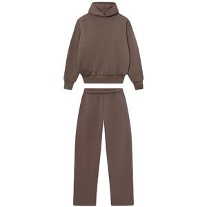 Premium Quality Men's Zipper <b>Hoodie</b> Tracksuits Oversized Drop Shoulder Solid Color Custom Design 100% Cotton Fleece For Winter - Product Image 4