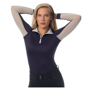 Chemise d'équitation respirante pour concours, manches longues, vêtements de compétition, Spandex/Polyester respirant, brodée - Product Image 6