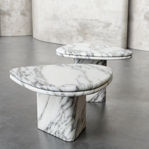 High-<b>End</b> Natural Marble Coffee Table with Solid Surface Vanity Top Hotel Use Farmhouse Design Polished Finish - Product Image 1