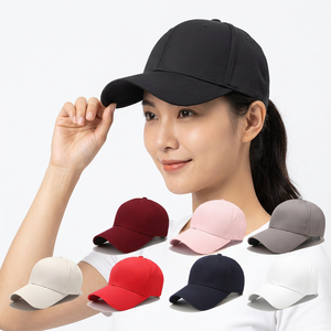 Casquette de baseball unisexe à 6 panneaux, couleur unie, ajustable, en coton, pour usage quotidien, toutes saisons, fermeture arrière à scratch - Product Image 3