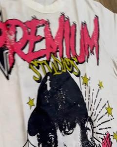 Camiseta Corta Transpirable de Alta Calidad para Hombre, Tejido Frontal 100% Algodón, Estilo Urbano Ecológico, Cuello Redondo, Estampado de Seda - Product Image 3