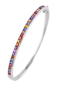 Brazalete de Zafiros Múltiples en Plata de Ley 92.5 KLSB-20395 - Product Image 2