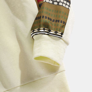 Sweat-shirts en molleton chauds pour hommes grandes tailles avec poches à imprimé géométrique et coutures soignées, personnalisables avec étiquette privée - Product Image 2