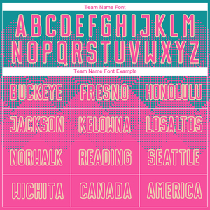 Maillot de football personnalisé bleu turquoise et rose - Sublimation 100% polyester, semi-évacuant l'humidité - Huzaifa Products, vêtements de football haut de gamme - Product Image 4