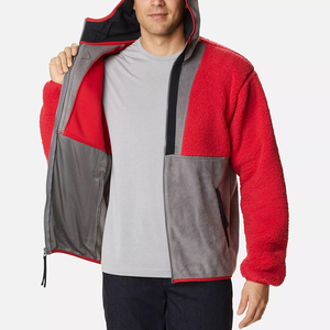 Veste polaire pour homme de haute qualité, entièrement zippée, col montant, poches zippées, douce et chaude pour l'extérieur, hiver, logo personnalisé sur le devant - Product Image 4