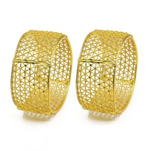 Wholesale 14K18K24K Gold Plated Openwork Handcrafted Bangle Ethnic Wedding Bangles Dubai Style Arabic <b>Bridal</b> Fashion Kada Bangle - Product Image 1