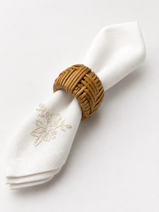 Anneau de serviette en bambou, design traditionnel chinois, largeur 5 cm, artisanat tissé durable - Product Image 3