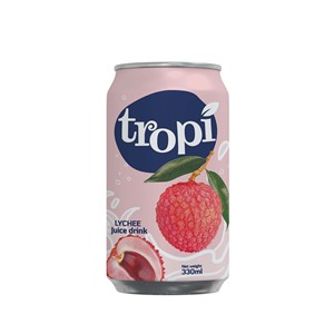 Bebida Tropi Juice 330ml Lata Corta de Aluminio 100% Puré de Fruta Saborizado Bajo en Grasa Esterilizado Recién Exprimido 5 Brix Mango Sandía - Product Image 1