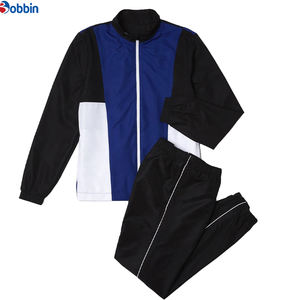 Ensemble de survêtement tendance de haute qualité pour hommes, survêtement sportif personnalisé à blocs de couleur, léger, doublé, en polyester recyclé - Product Image 1