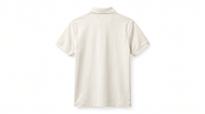 Polo à manches courtes blanc pour homme en coton piqué avec logo brodé sur le devant, décontracté, respirant, coupe classique - Product Image 2