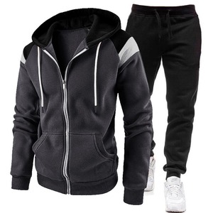 Chándal con Capucha Color Crema para Hombre, Largo, Color Sólido, Ropa Casual con Bolsillos Laterales, Corte Regular, Temporada de Otoño, 100% Algodón - Product Image 4