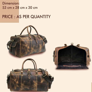 Sac de voyage unisexe personnalisé en cuir véritable avec fermeture éclair, imprimés animaliers, pour l'extérieur, moins de 20L - Product Image 1