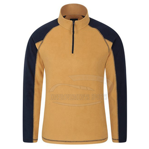 Vente en gros de sweatshirts à capuche en polaire Sherpa d'hiver pour hommes de grande taille pull de haute qualité à demi-fermeture éclair solide à la mode - Product Image 1