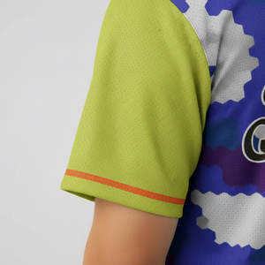 เสื้อเบสบอลระบายอากาศได้ดีสำหรับทุกเพศ  รับผลิตตามสั่ง ปักชื่อ เบอร์ โลโก้  ต้านเชื้อแบคทีเรีย แห้งเร็ว ลายทางสั้น - Product Image 5