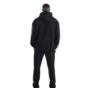 Conjunto Deportivo con Capucha para Hombre, Color Negro, con Estampado de Calavera y Estrellas, Pantalones Largos, Ropa Casual de Calle, Invierno, Ecológico, 100% Algodón - Product Image 2