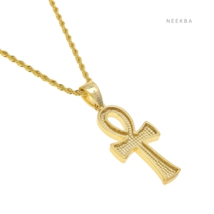 Colgante Ankh – Diseño de la Cruz de la Vida del Antiguo Egipto, Colgante Ankh Egipcio con Incrustaciones de Moissanita y Plata de Ley 925 - Product Image 6