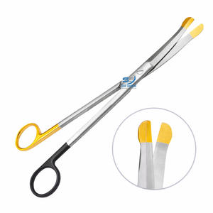 Tijeras Quirúrgicas Curvas de Doble Bisel Solz Gold Tip, Tijeras de Operación de Acero Inoxidable de Alta Resistencia - Product Image 1