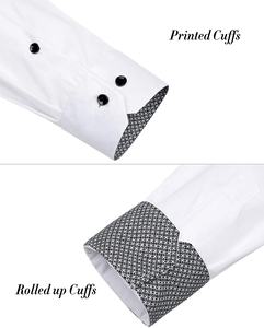 Chenille-Camisa de manga larga bordada para hombre, camisa de diseño personalizado de alta calidad, vestido formal grueso en blanco - Product Image 6