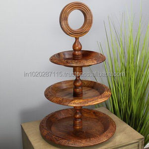 Soporte de pastel de madera reutilizable perfecto para la presentación de postres sostenibles y el estilo de alimentos en hogares ecológicos - Product Image 6