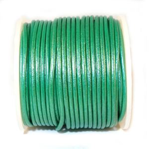 Fabricante al por mayor de cuero de vaca redondo de 5mm Cordón de cuero genuino hallazgos de Metal bolsas colgantes collares trabajo artesanal - Product Image 1