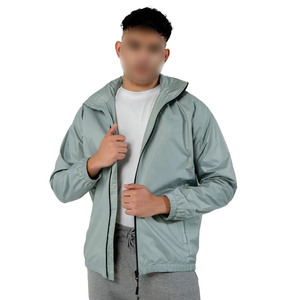 Custom Logo Solid Color Windbreaker <b>Jacket</b> <b>Men</b> Plus Size Oversized Fit <b>Thin</b> Lightweight Waterproof UV Protection Outdoor Casual - Product Image 3