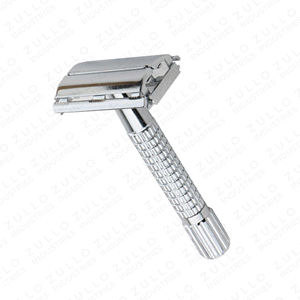 Rasoir de sécurité professionnel en acier inoxydable double tranchant pour barbiers, modèle papillon argenté - Product Image 5
