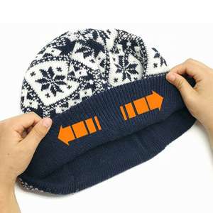 Gorros de Punto Unisex para Invierno, Gorro de Crochet Elástico con Logotipo Personalizable, Gorro con Diseño de Dibujos Animados para Hombres y Mujeres, Jacquard - Product Image 6