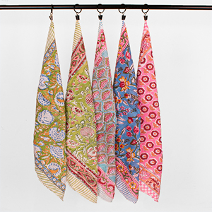 Bandana de voyage d'été tendance, foulard carré en coton à imprimé ethnique, multifonctionnel, doux pour la peau, respirant, accessoire printemps-été - Product Image 1
