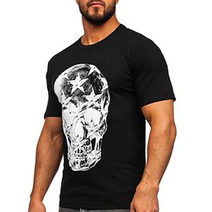 T-shirt à manches courtes col rond côtelé 100 % coton coupe classique pour homme, design personnalisé – Streetwear uni respirant et infroissable - Product Image 6