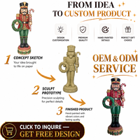 Statue de Casse-Noisette Moderne de Noël Grande Taille en Résine et Fibre de Verre pour la Décoration Intérieure – Vente en Gros