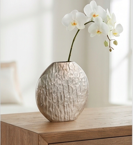 Metal Vase In Modern Round Shape Perfect <b>For</b> Living Room Table Decor Stylish <b>Centrepiece</b> Or Luxury Gifting - Product Image 5