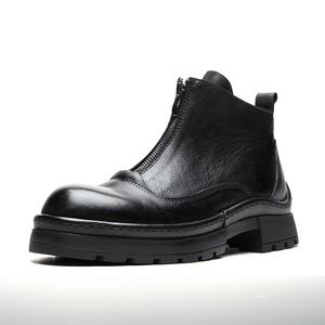 Botas de Motocicleta Cortas de Cuero Genuino para Hombre, Diseño con Cremallera, Transpirables y Cómodas - Product Image 6