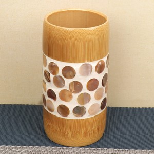 Gobelets personnalisés en bambou et nacre avec logo, accessoires de mariage bohèmes, gobelet réutilisable de haute qualité - Product Image 1