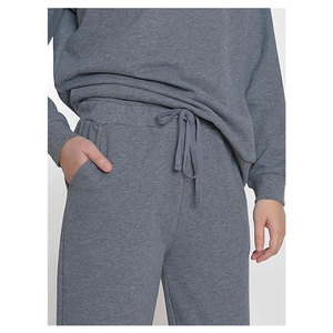 Conjunto deportivo de dos piezas para mujer, sudadera con botones y pantalones deportivos de algodón, conjunto cómodo de dos piezas para estar en casa - Product Image 3