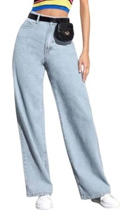 100% Cotton Women's <b>Boot</b> Cut Jeans-Mid Waist Knee-Length Eco-Friendly Soft Stretch Cotton Blend with Vintage Ripped Details - Product Image 6
