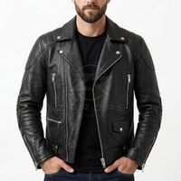 Veste de motard en cuir de vachette de qualité supérieure pour homme, style moto classique, légère, respirante, construction durable, confortable au quotidien