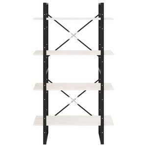 Librero Mediano de Madera de Pino Sólido Blanco, Diseño Elegante de Mueble para Libros - Product Image 5