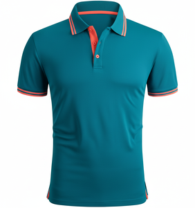 Chemises polo pour hommes, été, coton, élasthanne, manches courtes, respirantes, vêtements décontractés, broderie personnalisée en gros - Product Image 1